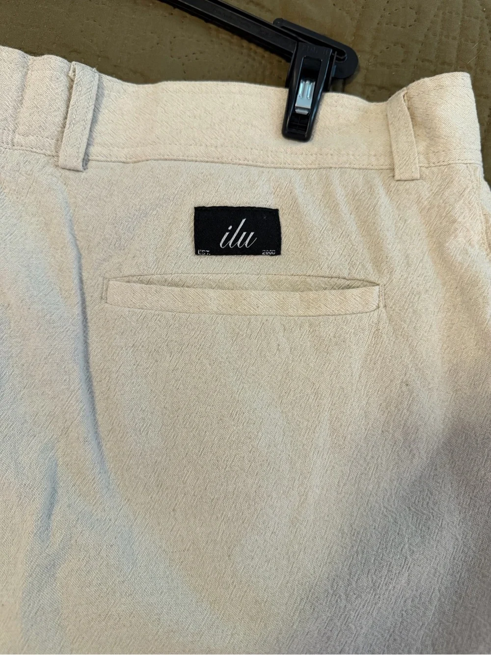 Cropped Straight Chino Pants in Off-White